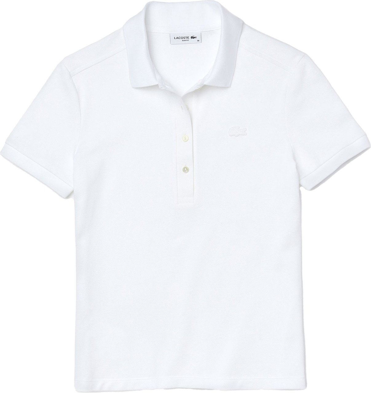 Lacoste Plain classic polo shirt Wit