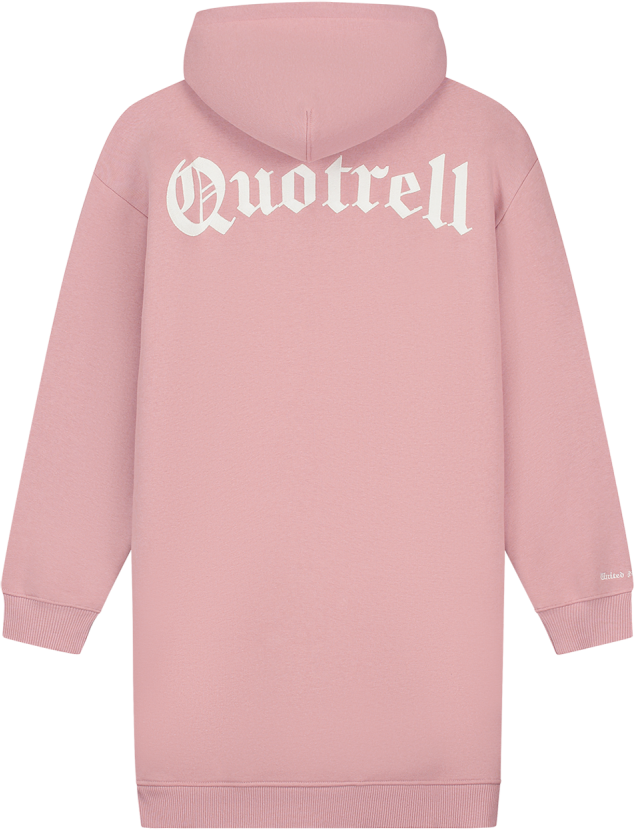 Quotrell Houston Hoodie Dress W | Mauve / White Roze