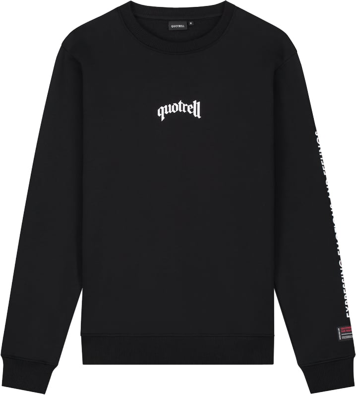 Quotrell Rising Bastards Crewneck | Black / White Zwart