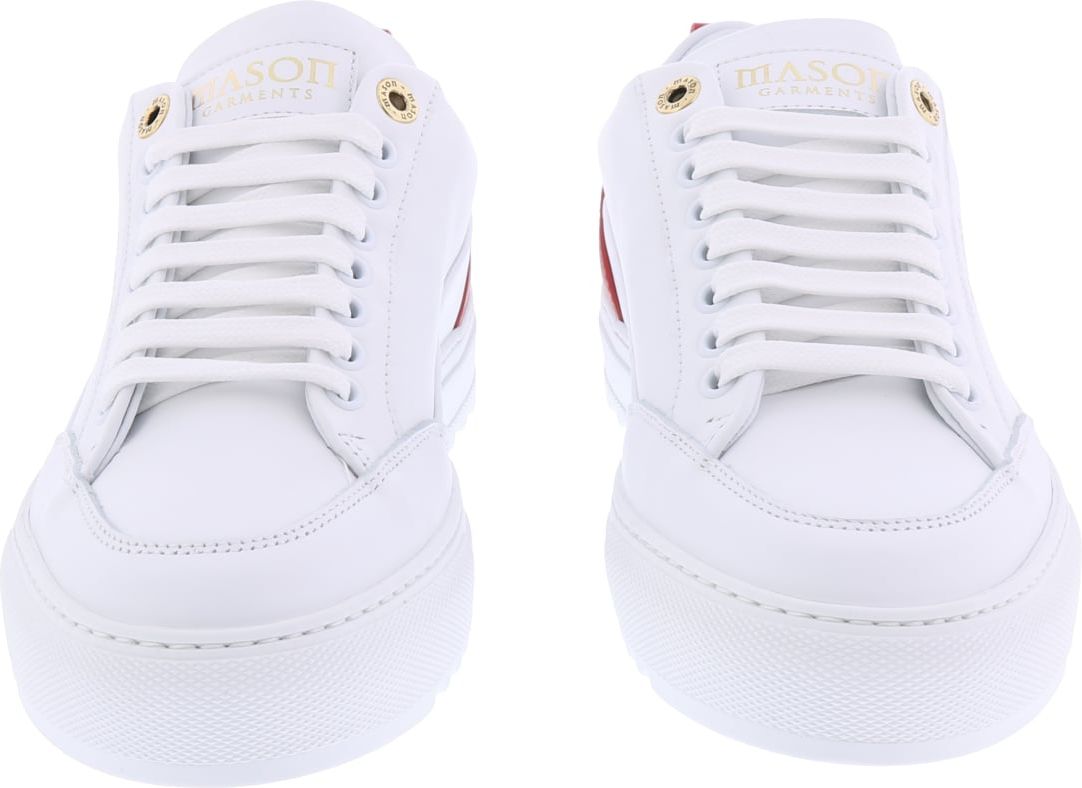Mason Garments Tia - Leather - White / Red Wit