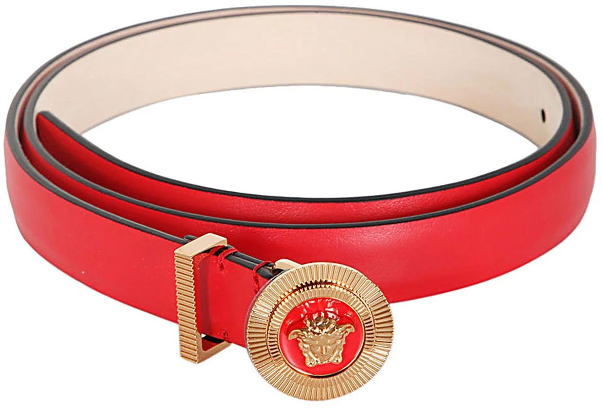 Versace Medusa logo-buckle belt Rood