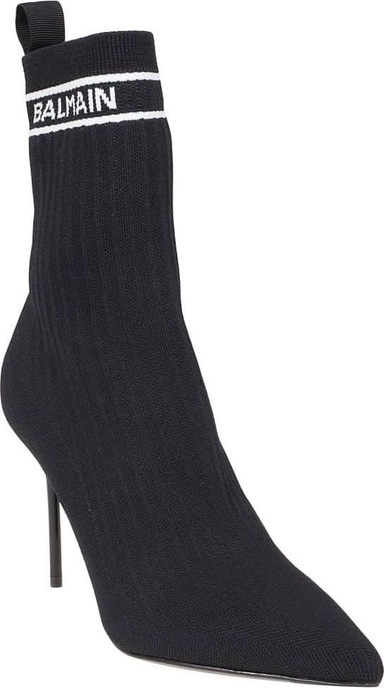 Balmain Ankle Boot Skye-Knit Zwart