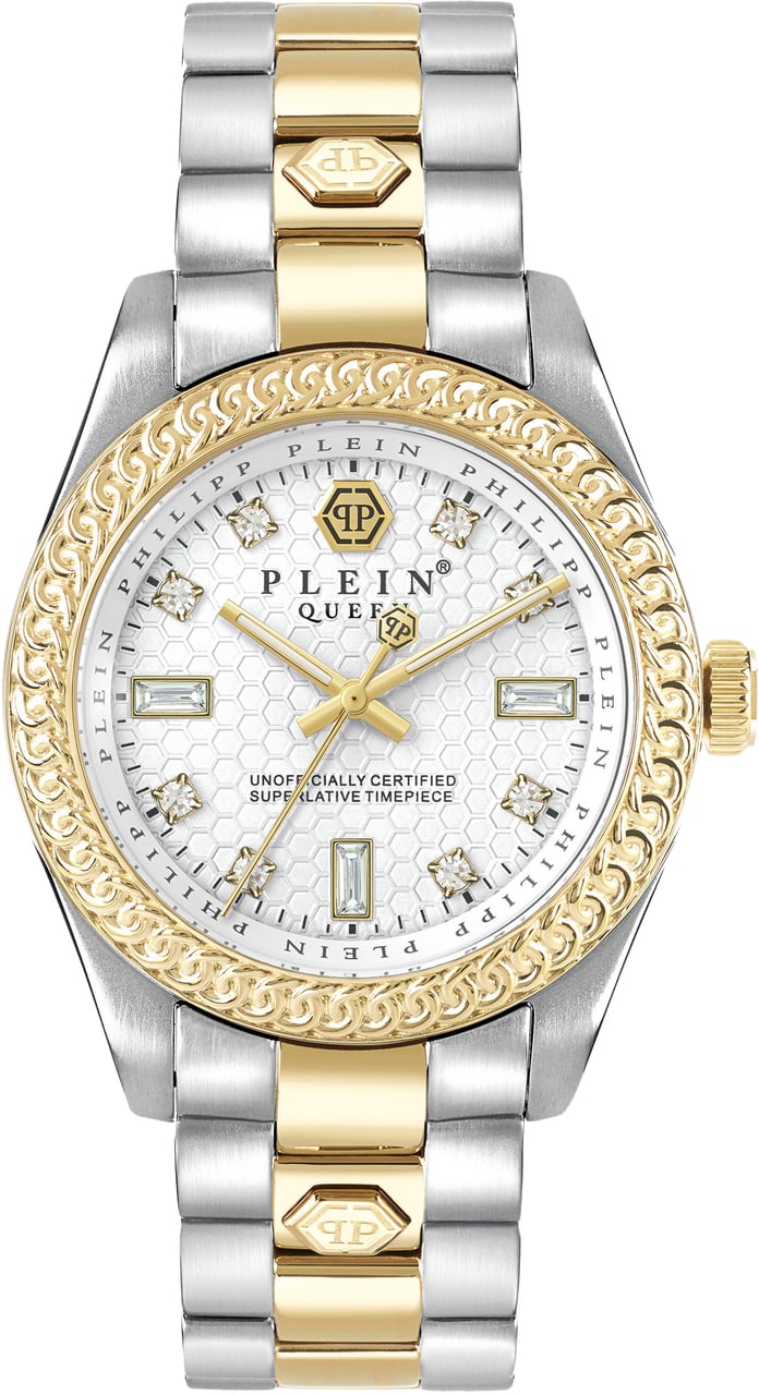 Philipp Plein PWDAA0521 Queen Crystal dameshorloge 36 mm Wit