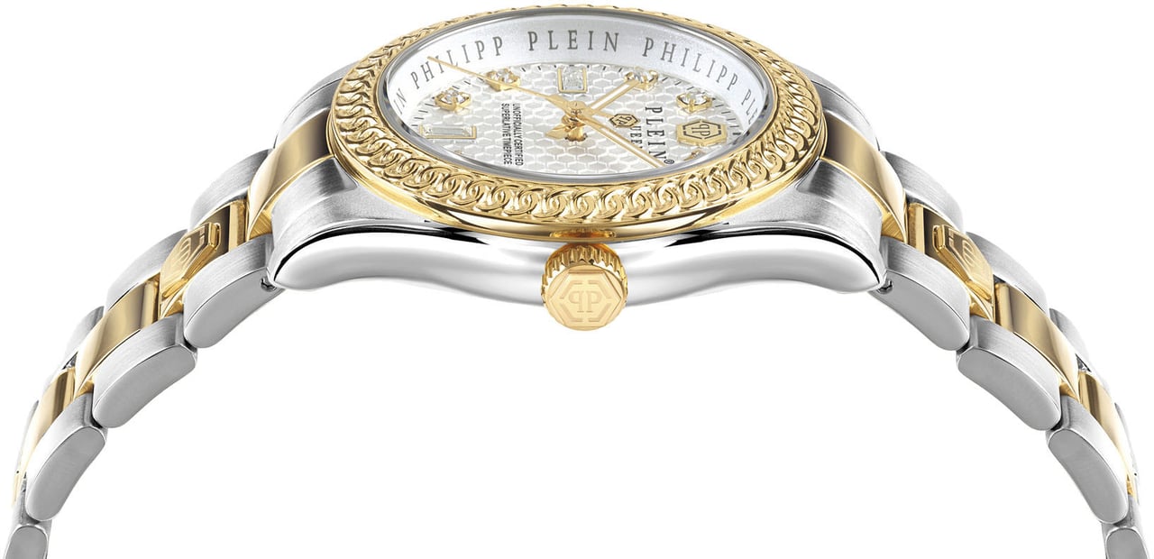 Philipp Plein PWDAA0521 Queen Crystal dameshorloge 36 mm Wit