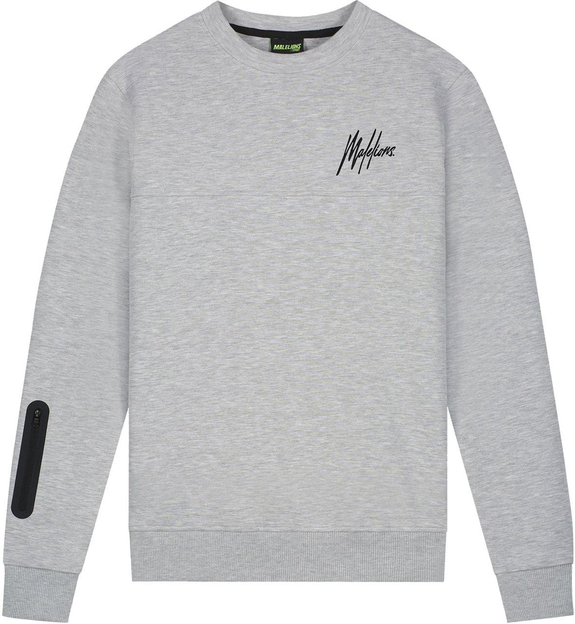 Malelions Counter Crewneck - Grey Melange Grijs