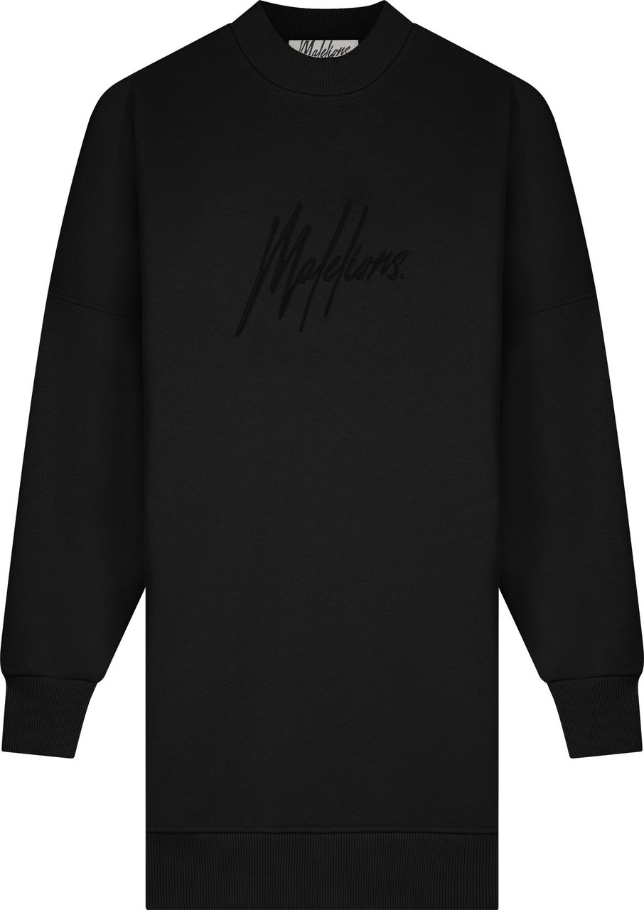 Malelions Signature Sweater Dress - Black Zwart