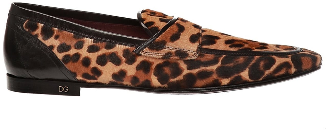 Dolce & Gabbana Dolce & Gabbana Leopard Print Pony Hair Loafers Bruin