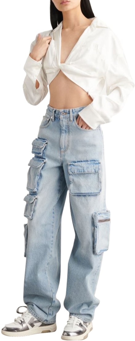 OFF-WHITE Off White Trousers Blue Blauw