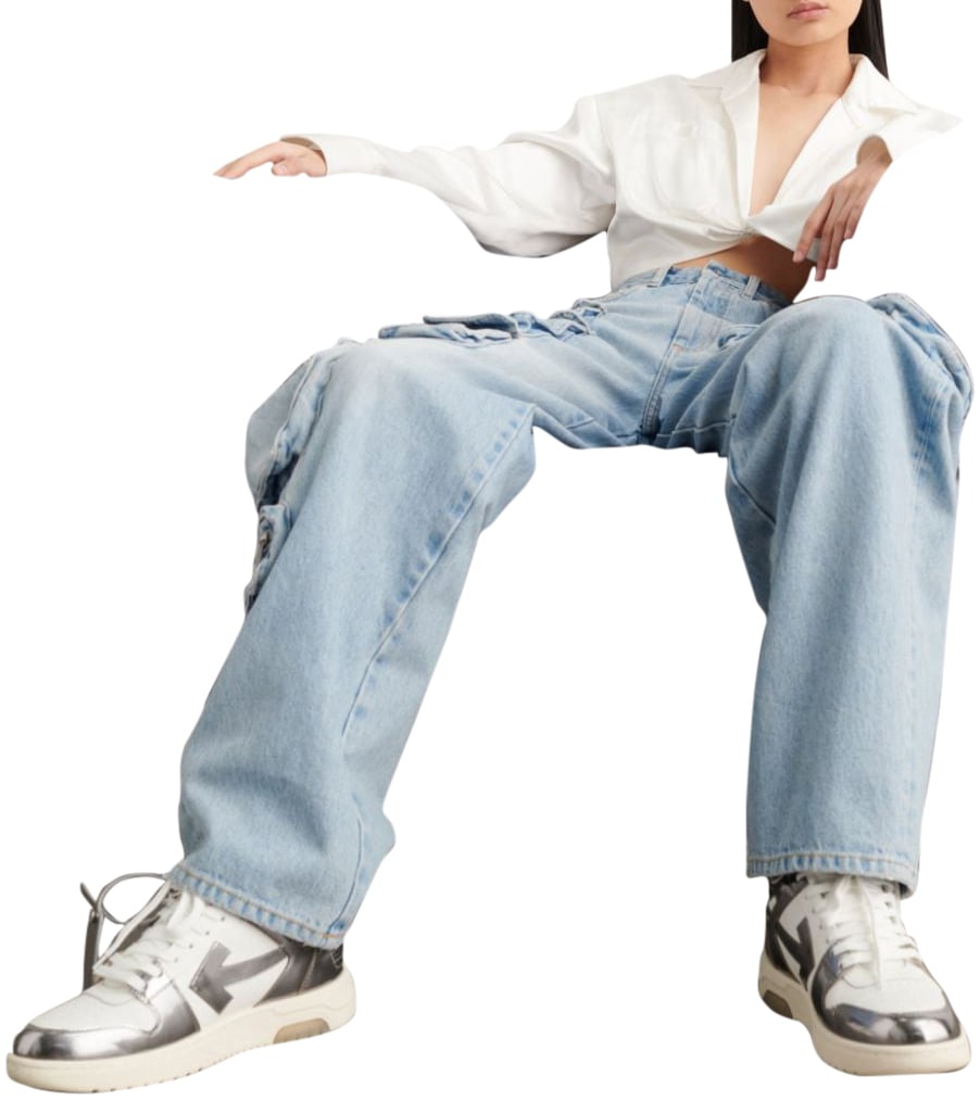 OFF-WHITE Off White Trousers Blue Blauw