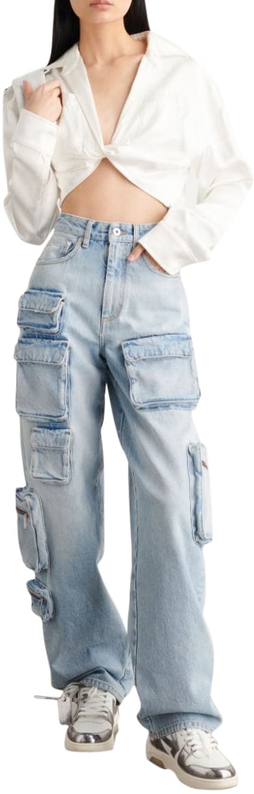 OFF-WHITE Off White Trousers Blue Blauw