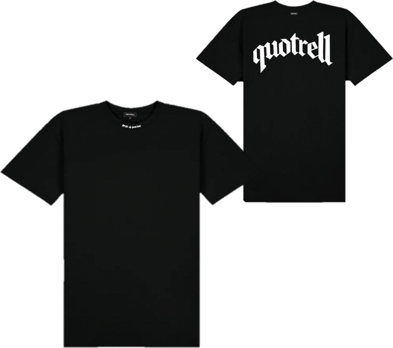 Quotrell Wing T-shirt Dress | Black / White Zwart