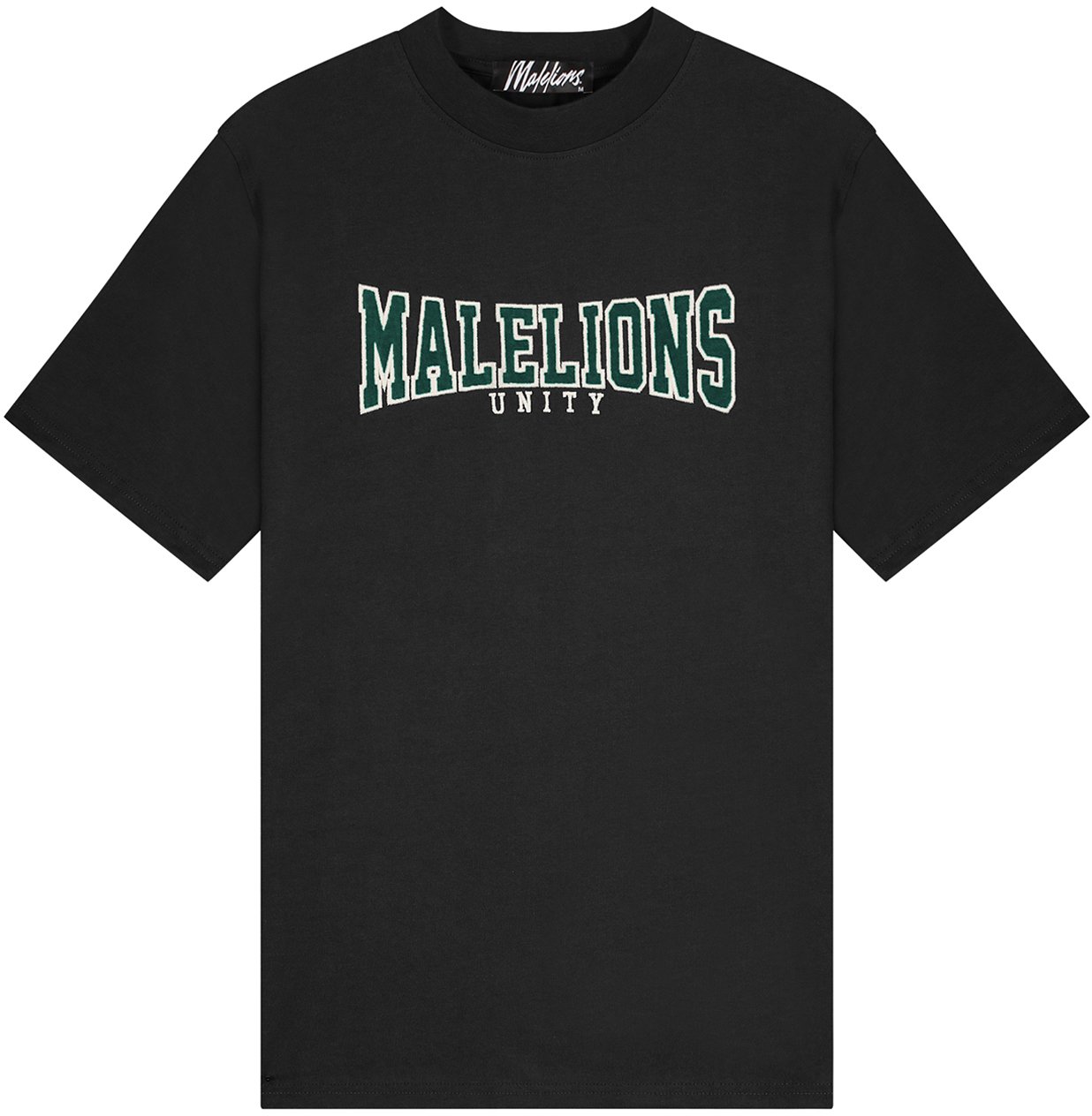 Malelions Unity T-Shirt- Black/Dark Green Zwart
