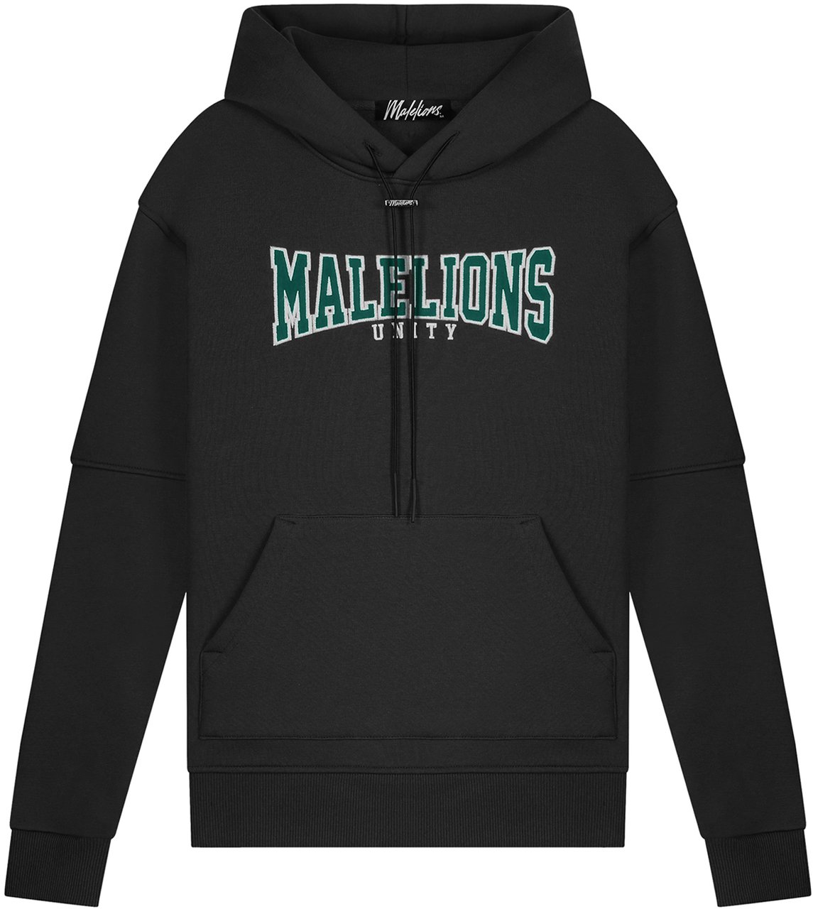 Malelions Unity Hoodie - Black/Dark Green Zwart