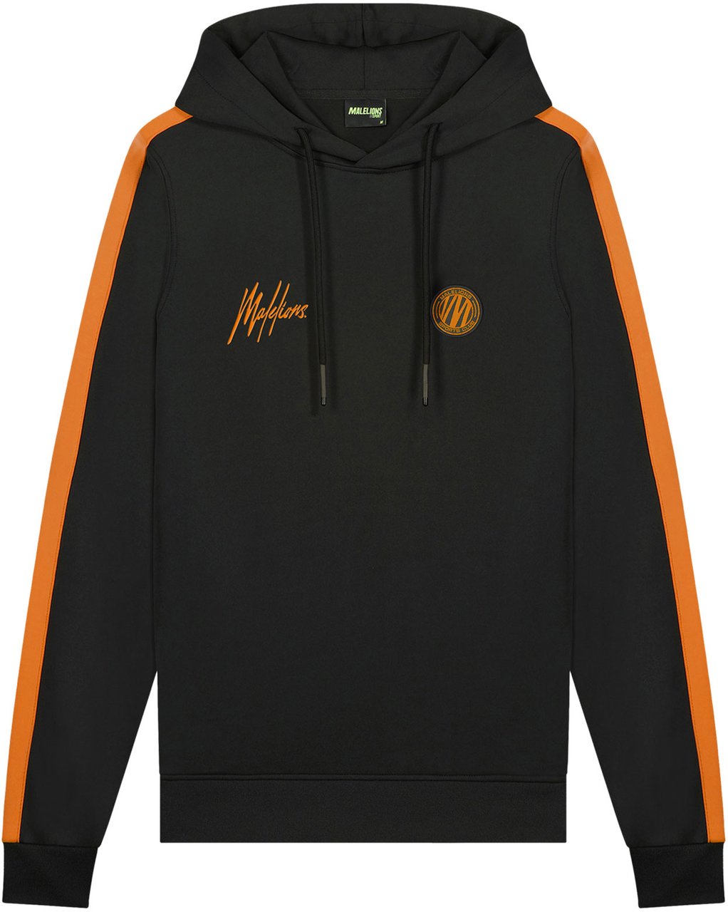 Malelions Academy Hoodie - Black/Orange Zwart