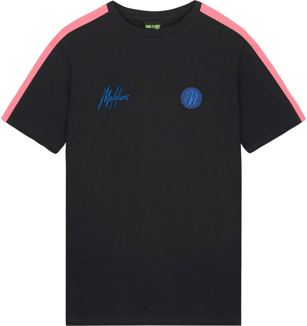 Malelions Academy T-Shirt - Black/Pink Zwart