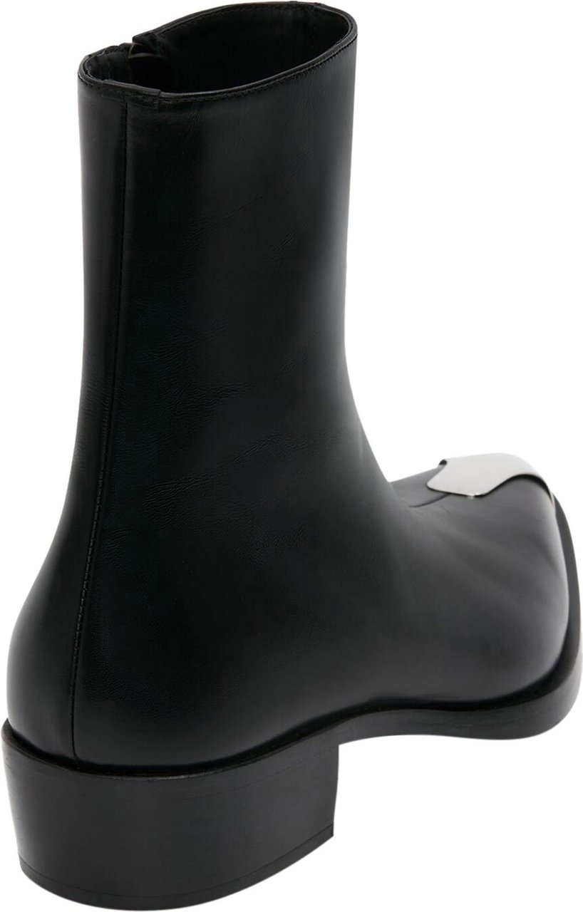 Alexander McQueen metal toecap ankle boots Zwart