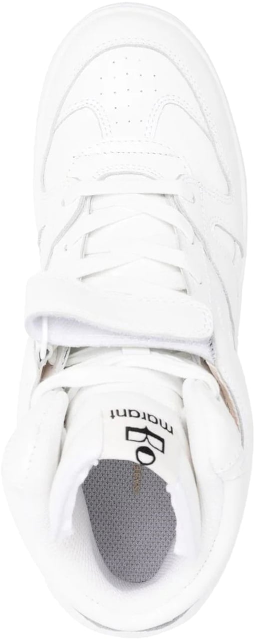 Isabel Marant Brooklee leather high-top sneakers Wit