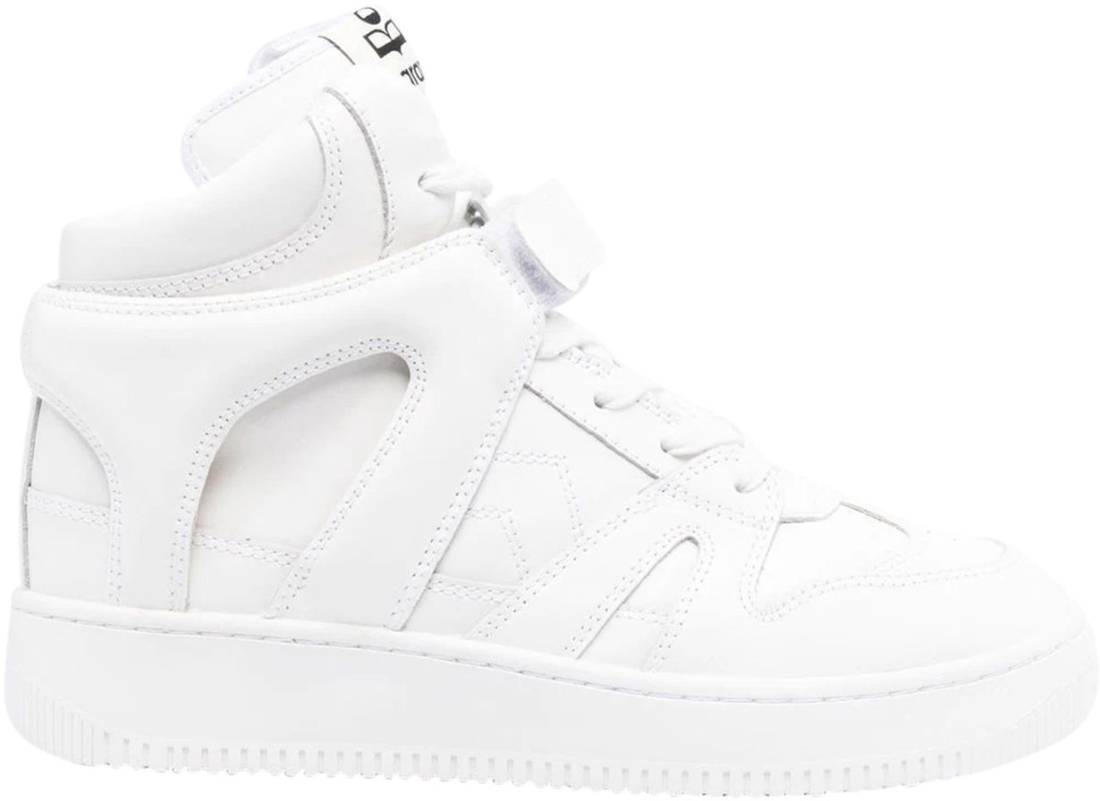 Isabel Marant Brooklee leather high-top sneakers Wit