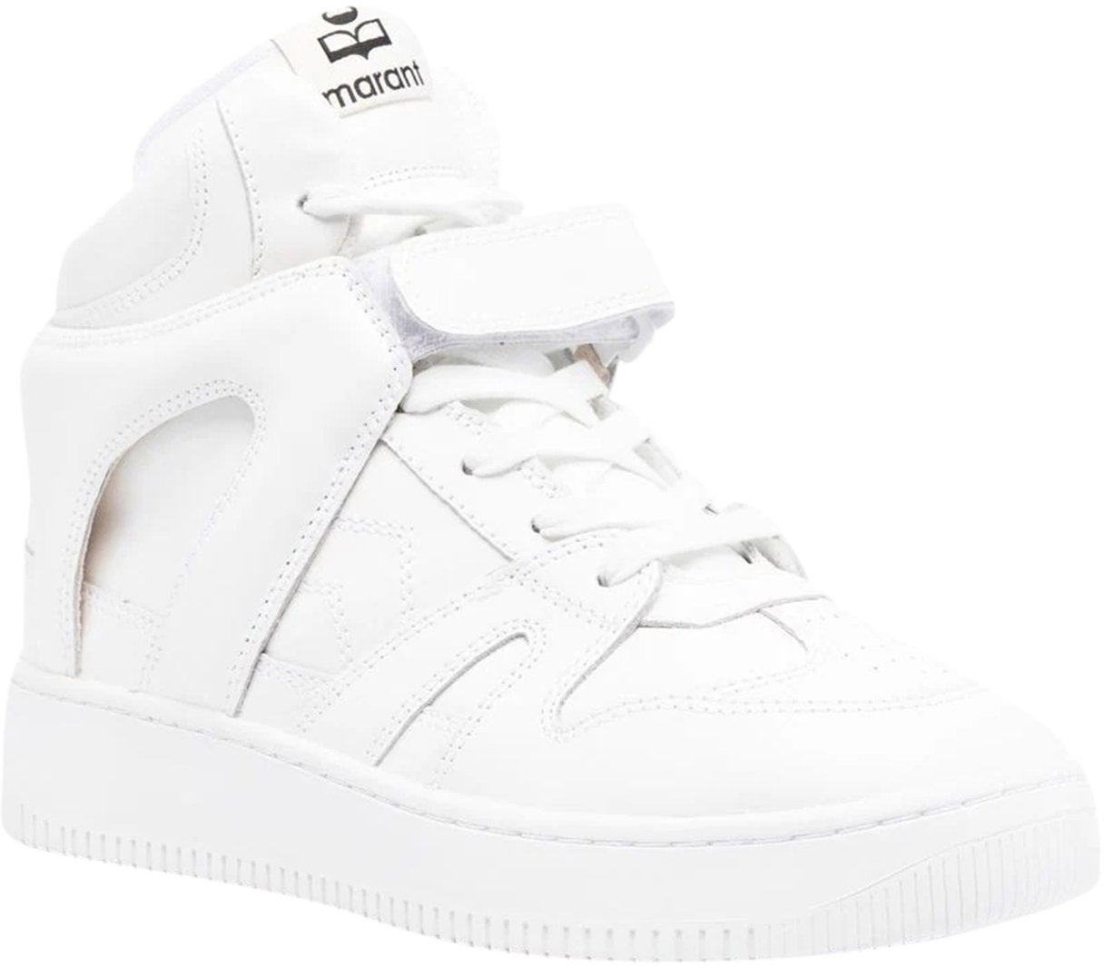 Isabel Marant Brooklee leather high-top sneakers Wit