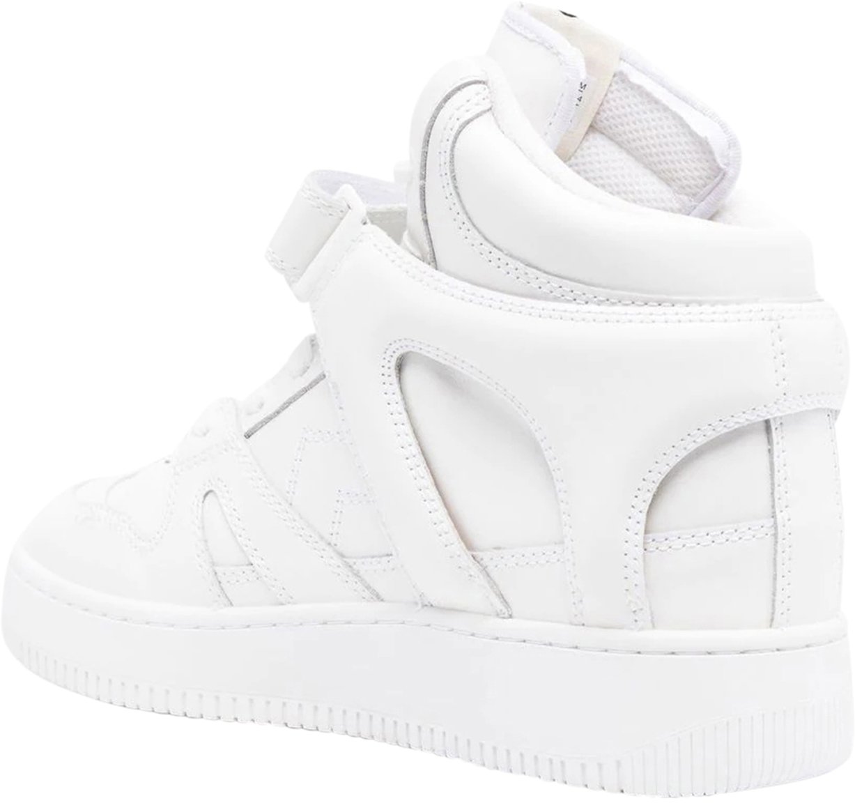 Isabel Marant Brooklee leather high-top sneakers Wit