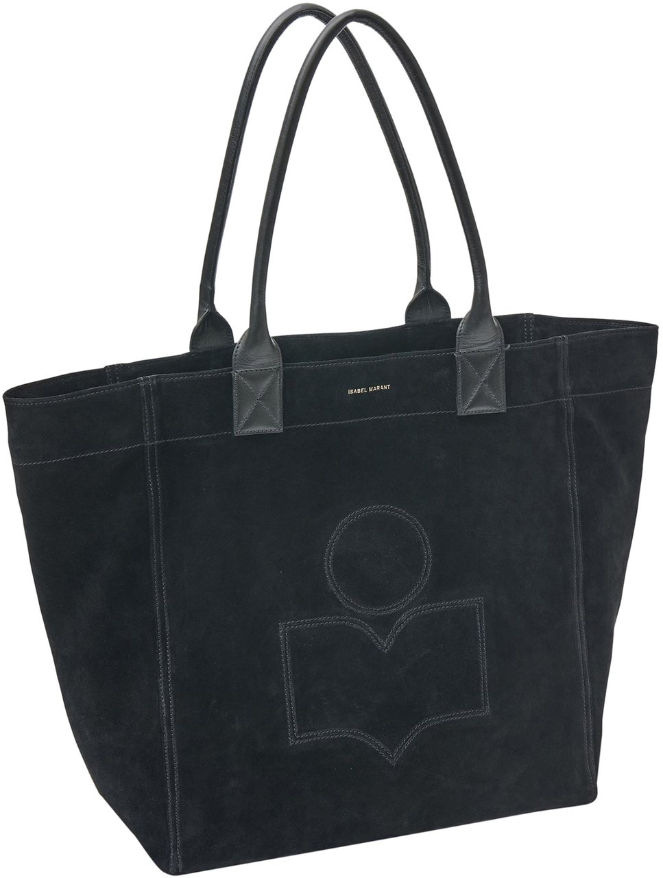 Isabel Marant Yenky logo-print suede tote bag Zwart