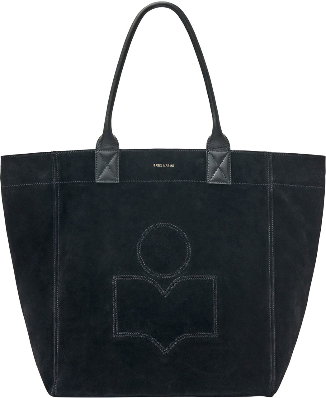 Isabel Marant Yenky logo-print suede tote bag Zwart