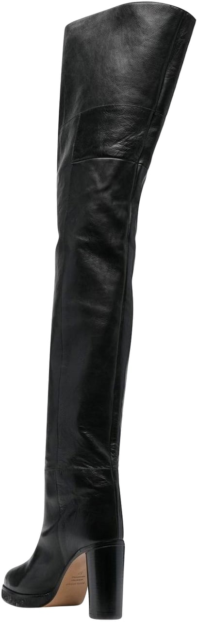 Isabel Marant 100mm knee-high leather boots Zwart