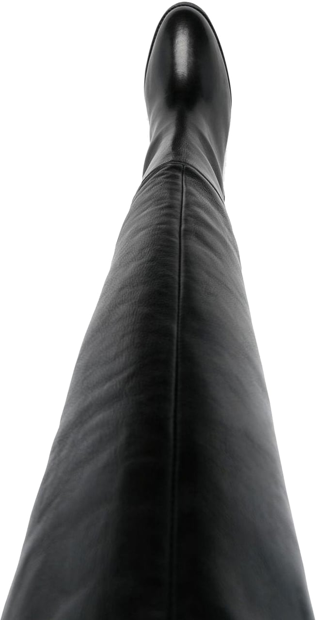 Isabel Marant 100mm knee-high leather boots Zwart