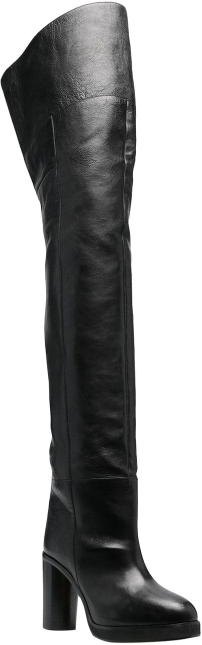 Isabel Marant 100mm knee-high leather boots Zwart