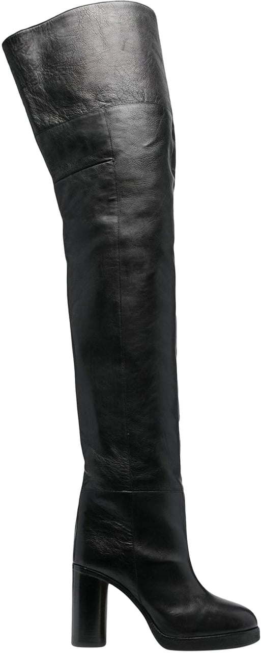 Isabel Marant 100mm knee-high leather boots Zwart