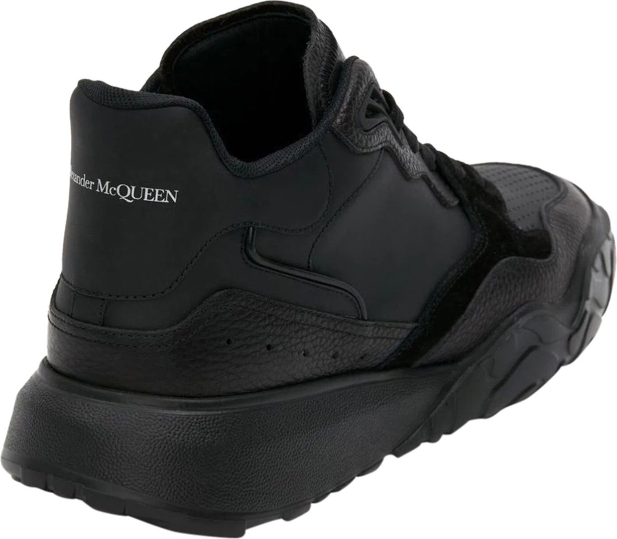 Alexander McQueen leather low-top sneakers Zwart
