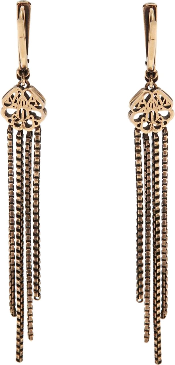 Alexander McQueen crystal-embellished drop earrings Metallic