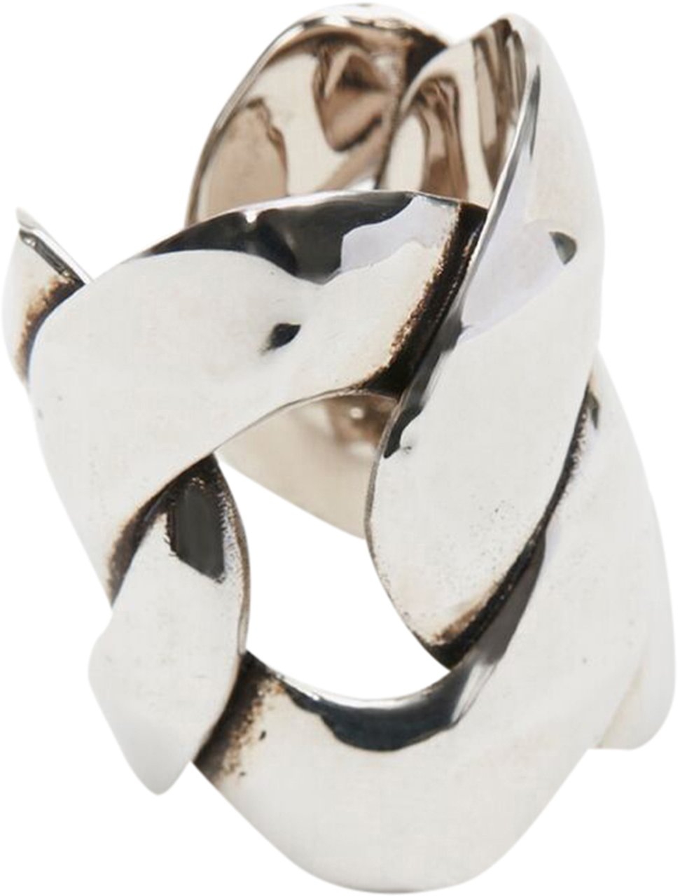 Alexander McQueen curb chain ring Metallic