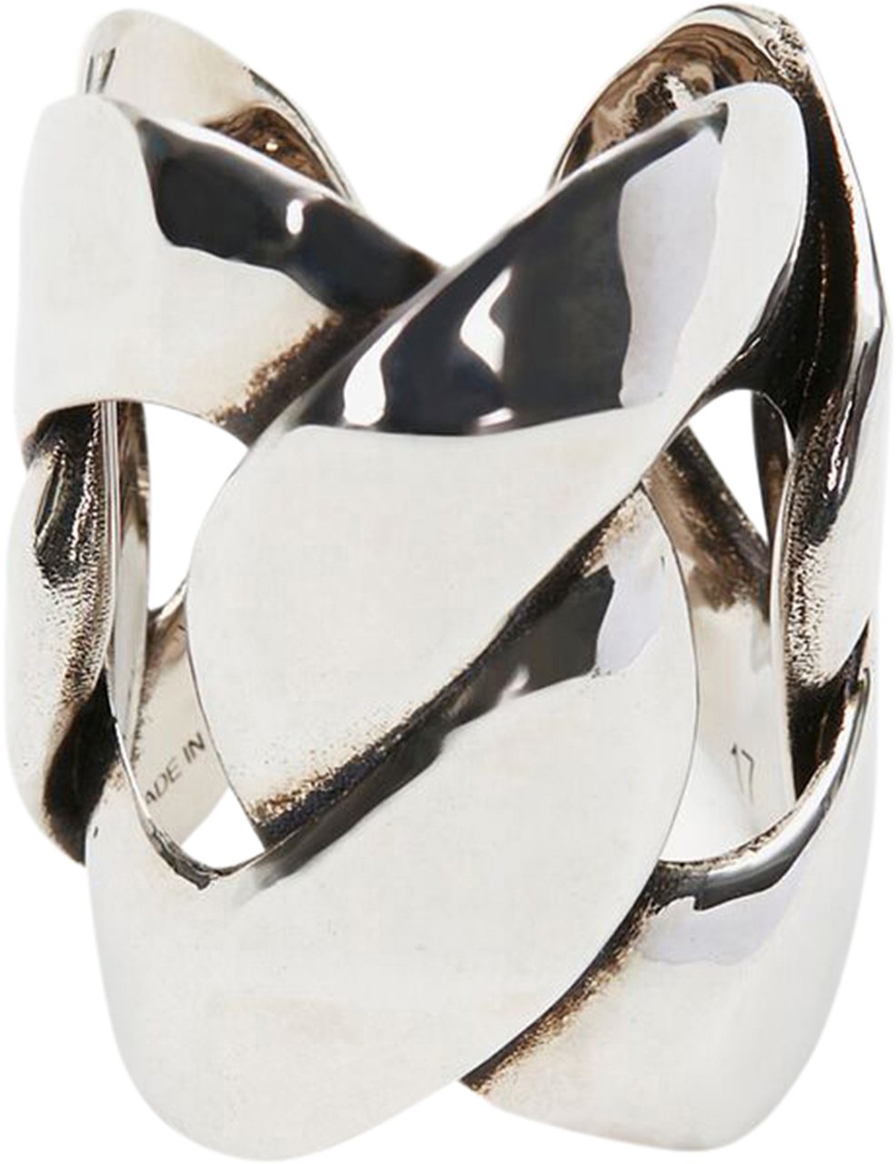 Alexander McQueen curb chain ring Metallic