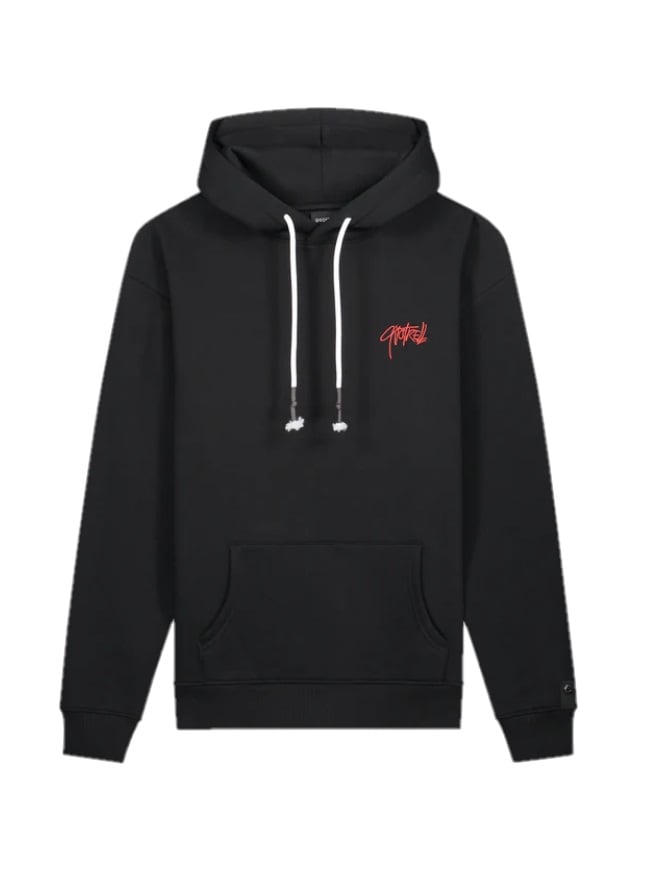 Quotrell Monterey Hoodie | Black / Red Zwart