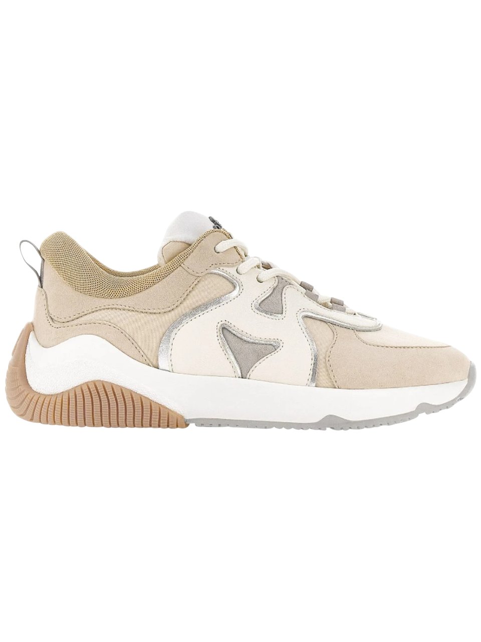 HOGAN Sneakers H597 In Camoscio Panna E Beige Wit