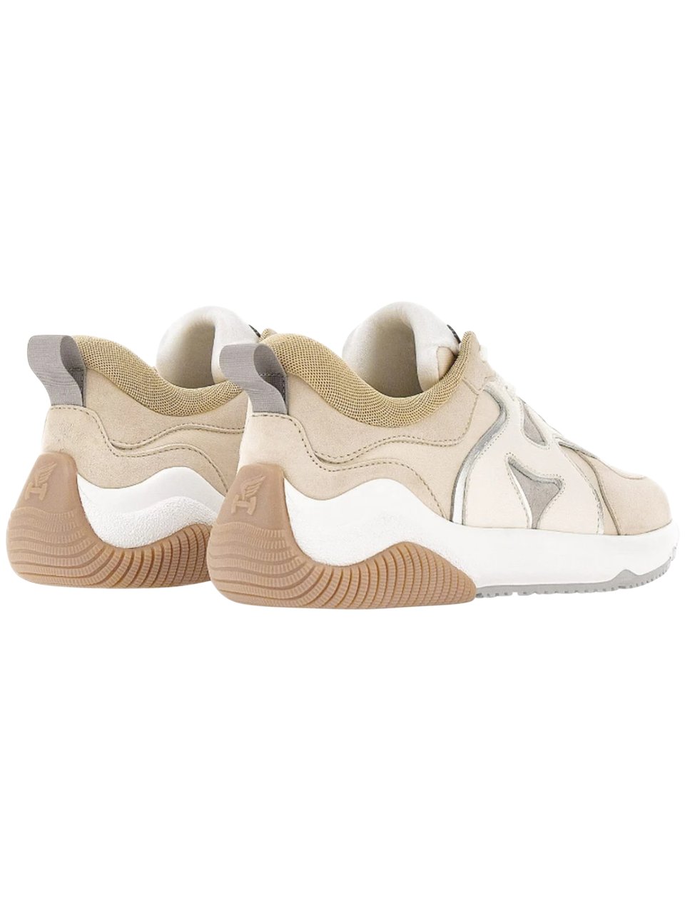 HOGAN Sneakers H597 In Camoscio Panna E Beige Wit