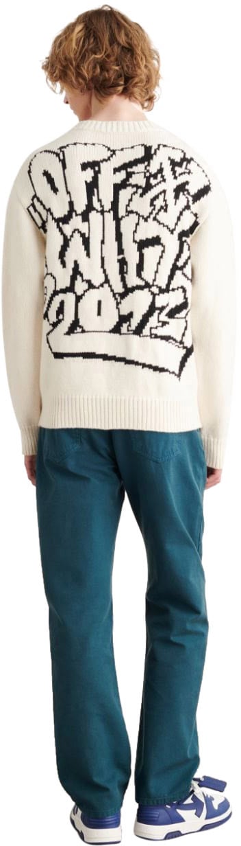 OFF-WHITE graphic-intarsia jumper Wit