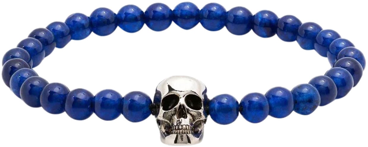 Alexander McQueen skull charm bracelet Blauw