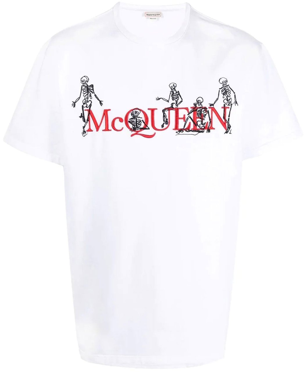 Alexander McQueen embroidered skeleton logo T-shirt Divers