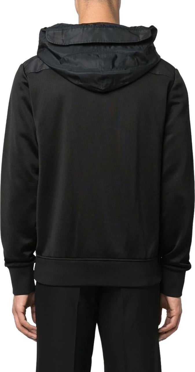Alexander McQueen contrast-panel zip-up hoodie Zwart