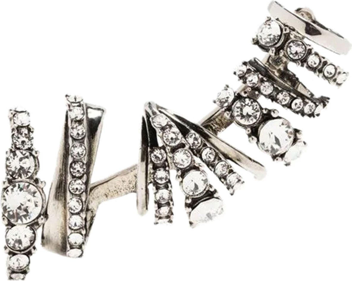 Alexander McQueen crystal multi-hoop earpiece Metallic