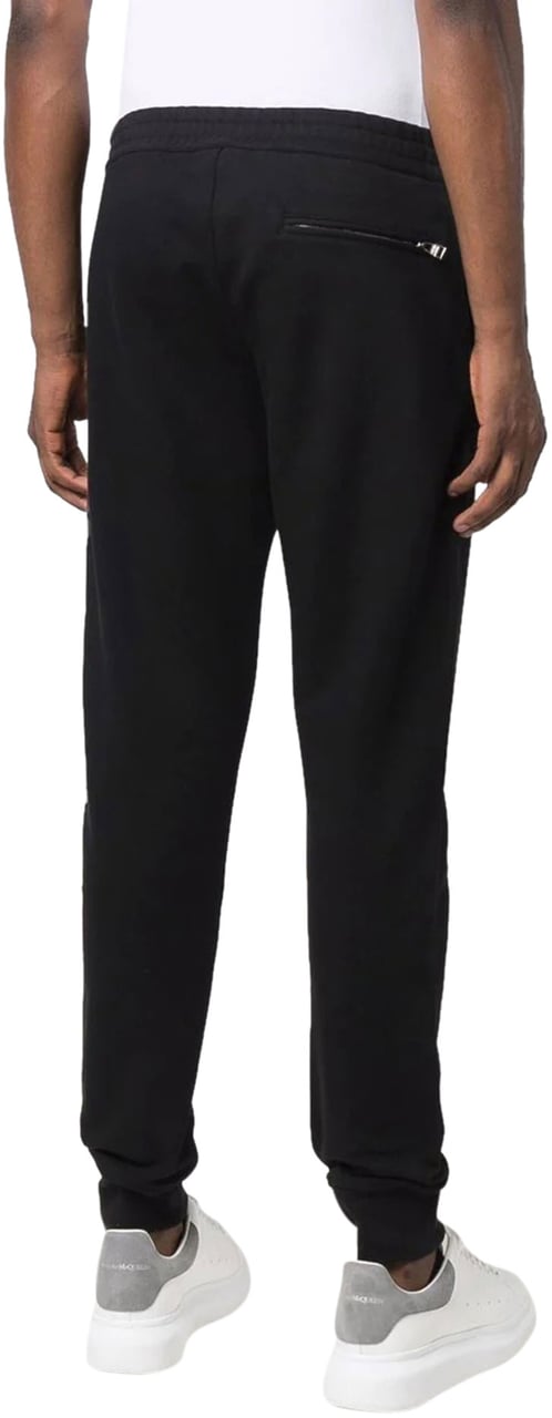 Alexander McQueen logo-print cotton track trousers Zwart
