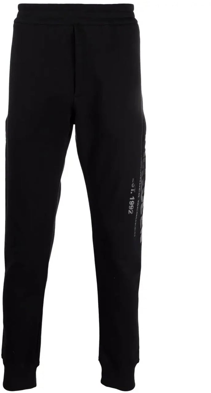 Alexander McQueen logo-print cotton track trousers Zwart