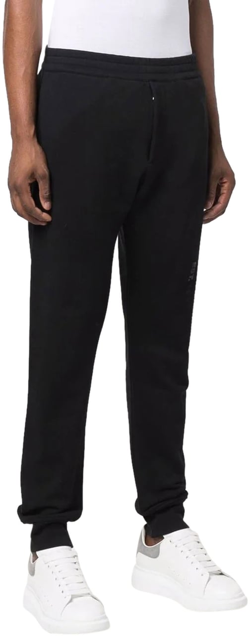 Alexander McQueen logo-print cotton track trousers Zwart