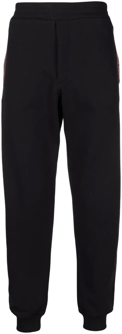 Alexander McQueen logo-tape straight-leg track pants Zwart