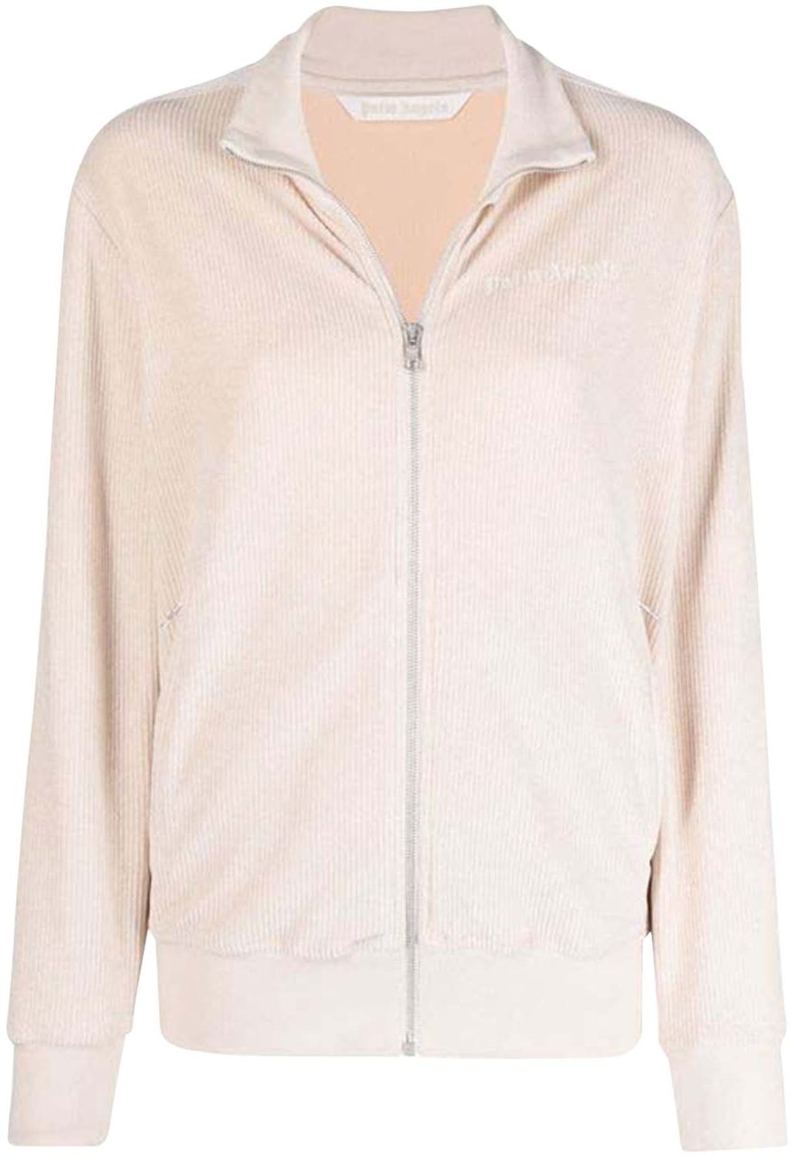 Palm Angels logo-embroidered corduroy track jac Roze