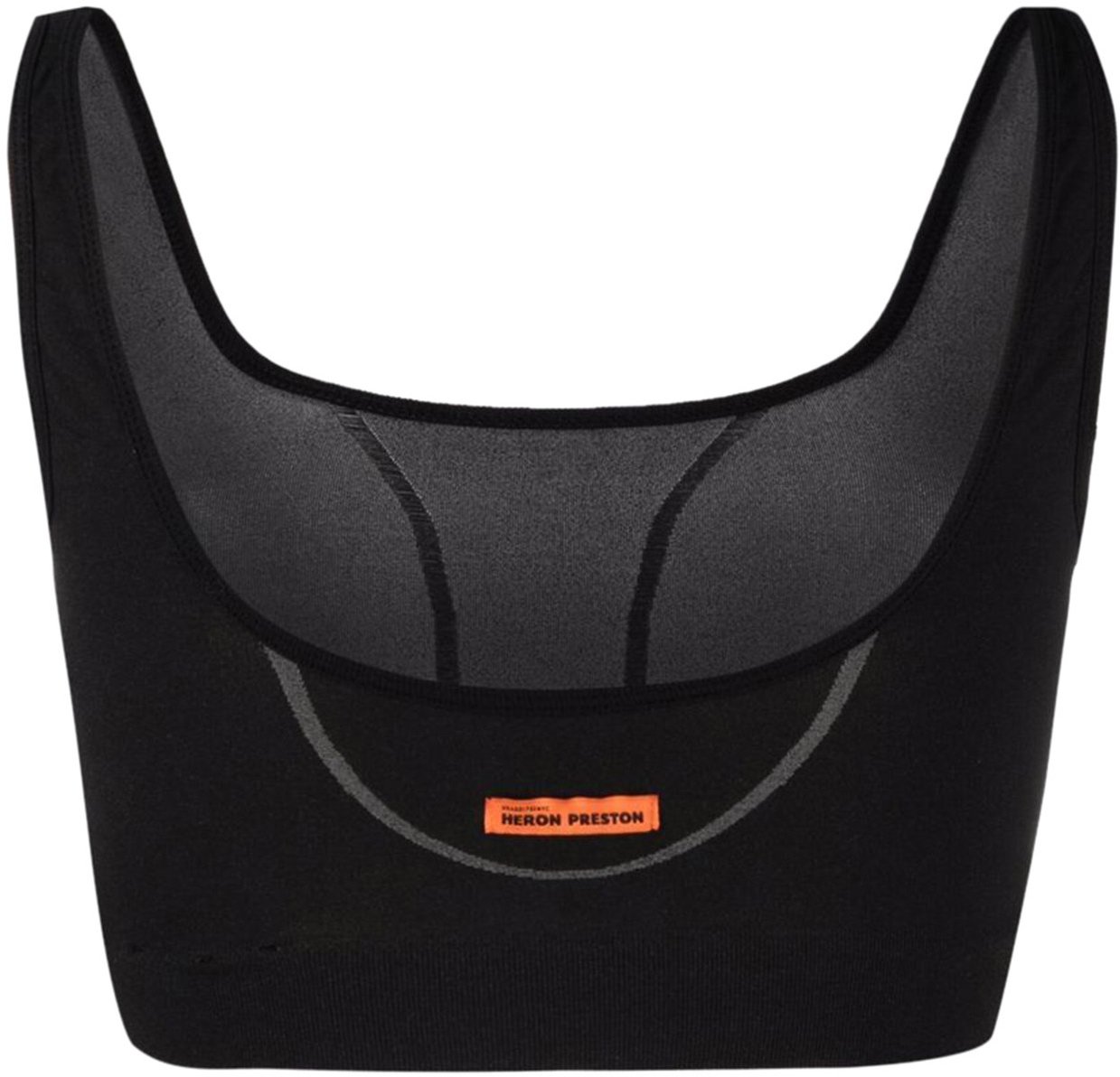 Heron Preston logo-intarsia crop top Zwart