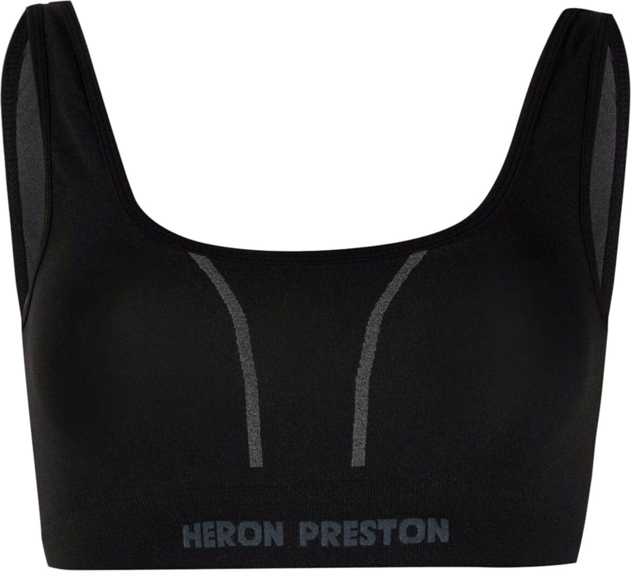 Heron Preston logo-intarsia crop top Zwart
