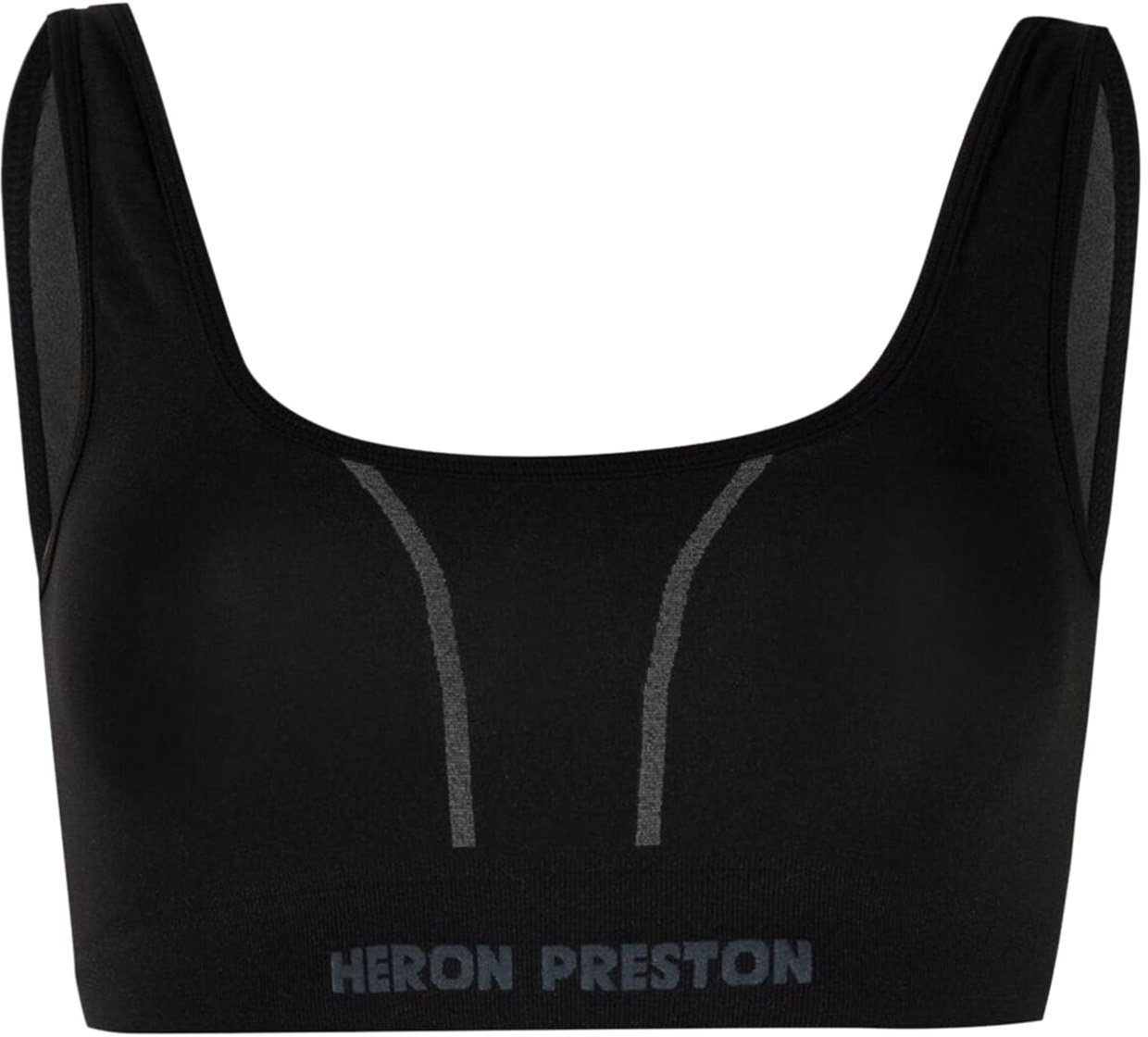 Heron Preston logo-intarsia crop top Zwart